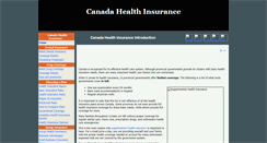 Desktop Screenshot of canada-health-insurance.com